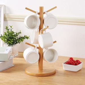 원목 컵걸이 주방 머그 걸이 컵 건조대 거치대 정리대 꽂이 트리 정리 선반 나무 우드 보관