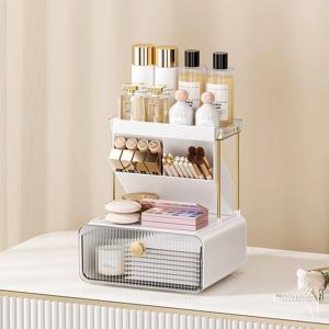 골드포인트 3단 화장품 수납 화장대 코스메틱 정리함