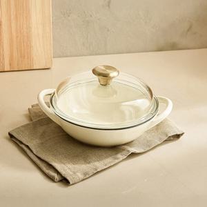 크림 무쇠 주물 베이비웍 19cm