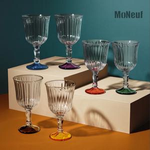 모네프 투톤 글라스 고블렛 320ml 6컬러 세트