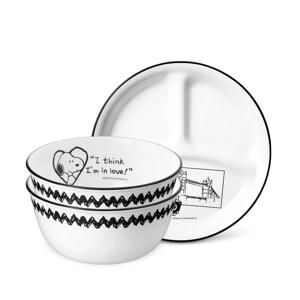 스누피앤찰리에디션 면기소 2P+삼절소접시 1P