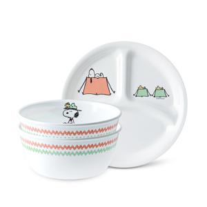 스누피캠핑 면기소 2P+삼절소접시 1P