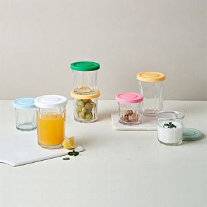 실리콘 뚜껑 오나오 밀폐 용기 이유식 강화 유리병 반찬통 졸리마 트윙클자