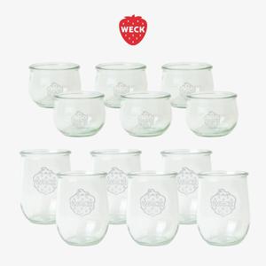 튤립 744(580ml) 유리병 6개 + 튤립 745(1050ml) 유리병 6개