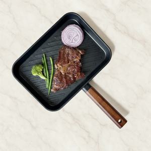 주물팬 생선구이 스테이크 인덕션그릴 팬 오일마스터 21x28cm