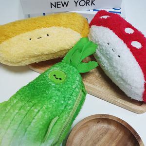 야채 채소 배추 버섯 감자 인형 필통 파우치