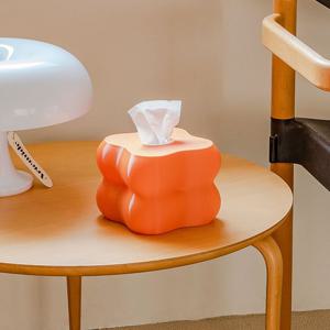 미드센츄리 모던 디자인 오브제 휴지케이스 각티슈 케이스 감성 인테리어 채널 오랜지 미니