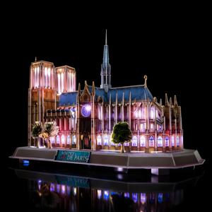 CB 노트르담 대성당 LED조명 3D 우드락 입체퍼즐 모형 조립키트 프리미엄 모델