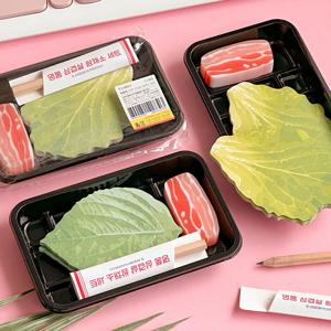 조선문방구 명품 삼겹살 쌈채소 세트 메모지 지우개