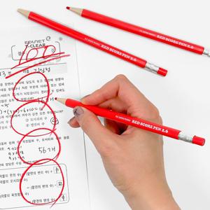 조선문방구 빨간 채점펜 (2.6mm) 빨강 색연필 빨간펜