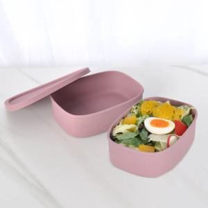 국산 실리콘 직장인 도시락통 전자레인지 다이어트 피크닉 샐러드 도시락 런치박스 1구