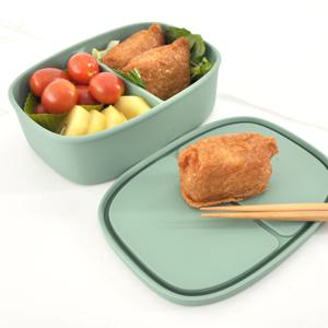 국산 실리콘 직장인 도시락통 전자레인지 다이어트 피크닉 샐러드 도시락 런치박스 2구