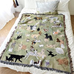 강아지 힐링 블랭킷 빈티지 담요/소파커버