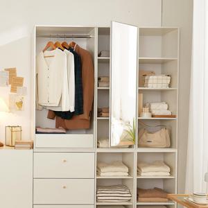 쿠폰가 감각 드레스룸 모듈형 거울 수납 옷장 400