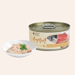 한캔뚝딱 프리미엄 영양특식 고양이캔 가다랑어,닭고기,새우&쌀 85g