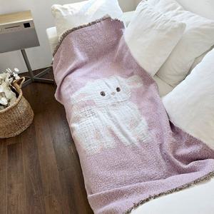 소프트 퍼프 램 거즈 블랭킷 쇼파커버