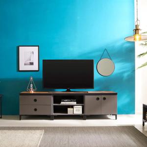 깔끔한 홈인테리어 낮은 그레이 티비장 홈카페 세련된 수납 디자인 안방 TV