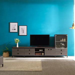 모던 시크 거실 인테리어 넓은 티비 서랍장 고급 디자인 신혼 심플 깔끔한