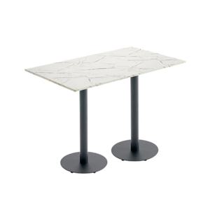 홈바 카페 매장 세련된 화이트 마블 블랙 다리 바테이블 1300 긴 바텐 깔끔