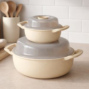 전자레인지 찜기 2P 세트 라면 만두 양배추 이유식 소형 중형 채반 멀티쿠커 용기