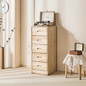 엘리브 파인 400 삼나무 원목 5단 서랍장