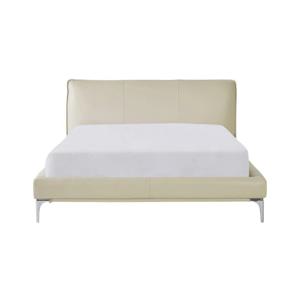 로베르 가죽침대 라이트그레이 Q (퀸), 릴리 매트포함, 하드타입