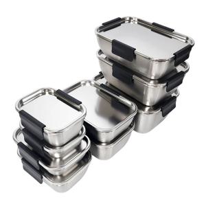 올품락 포스코 STS304 신개념 팩트 올스텐밀폐용기 9종세트