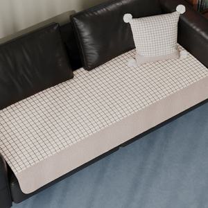 [해외] 북유럽 체크 사계절 쇼파패드 쇼파커버 소파매트 2인/3인/4인 4종 6size
