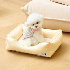 펫본 멜로우 범퍼형 사각 방석 커버분리 M YELLOW 45x34xH15