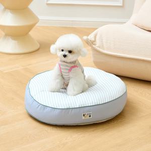 펫본 멜로우 원형 방석 커버분리 BLUE D60xH12