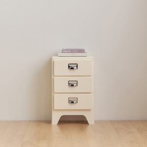 루디 컬러 3단 서랍장 아이보리