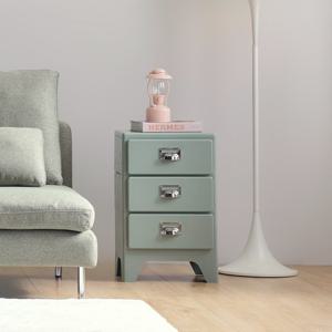 루디 컬러 3단 서랍장 그린