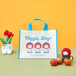 베지갱 토마토 밀크캣 부직포 쇼핑백 S