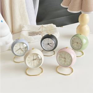 무소음 레트로 인테리어 탁상시계 알람시계 거실 침실 욕실 감성 오브제 모던 신혼 시계