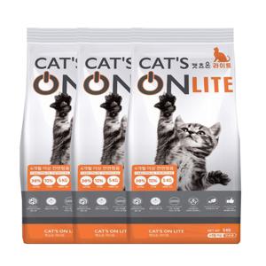 고양이 사료 캣츠온라이트 5kg x 3개