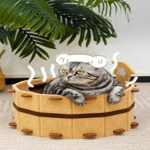 고양이 온천 펠트 원형 숨숨집 동굴하우스 2size