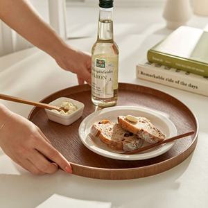 내츄럴 우드트레이 반달형