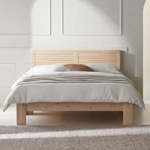 스탠다드 온새미로 편백나무 SEO등급 통원목 침대프레임(SS/Q)