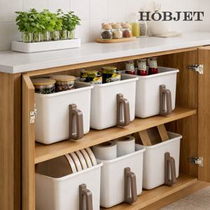 손잡이 바퀴형 펜트리 정리함 주방 장난감 수납 정리 바구니 슬라이딩 M L 2004