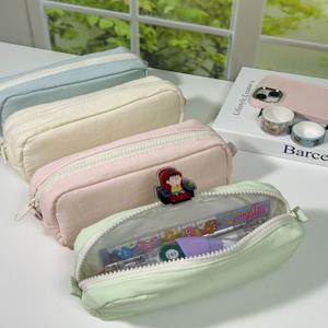 파스텔 감성 데일리 필통 파우치 학생용 펜케이스