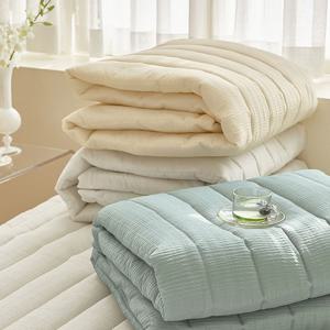 썸머로맨스 스노우시어서커 고정밴드 여름 침대패드 SS/Q/K 3color