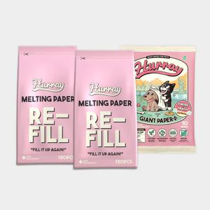 멜팅페이퍼 130매 리필2개+자이언트페이퍼 바디티슈