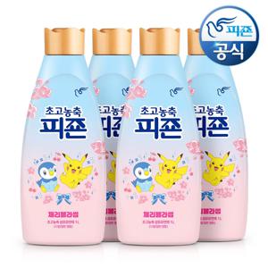 26년 포켓몬 에디션 초고농축 섬유유연제 체리블라썸 1Lx4개
