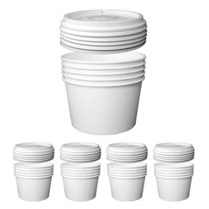 뚜껑포함-화이트 무지 종이용기 라면용기 750호 25개