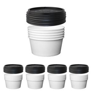 뚜껑포함-블랙 무지 종이용기 라면용기 520호 25개