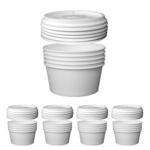 뚜껑포함-화이트 무지 종이용기 라면용기 520호 25개