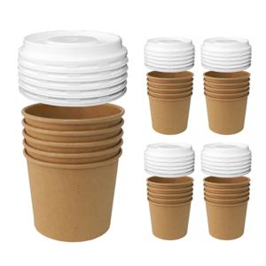뚜껑포함-화이트 크라프트 종이용기 350호 컵밥용기 25세트