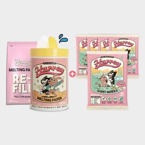 멜팅페이퍼 130매 본품&리필SET+자이언트페이퍼 바디티슈5팩