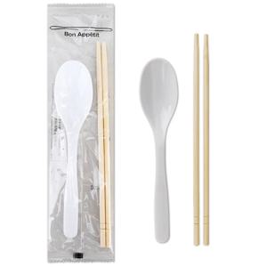 심플 화이트 앤 우드 수저세트 50세트