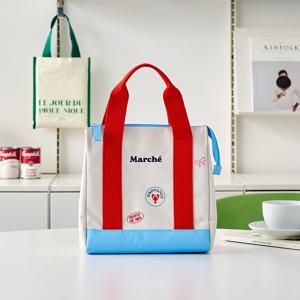 디어데이 코튼 보온보냉백 레드핸들 24x14x24